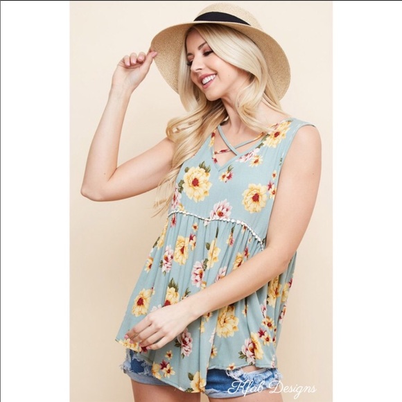 ❤️LAST! Criss Cross Pompom Detail Babydoll Top! - Picture 5 of 7